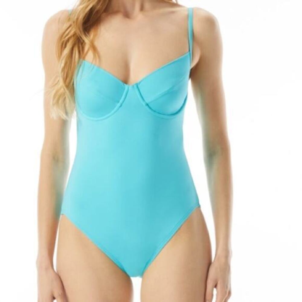 Michael by Michael Kors NWT $148 Underwire One Piece Swimsuit Solids 6 S